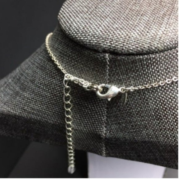 NRT Silver Rhinestone Necklace Barbie Pink Blue Green Yellow Retro Soft Girl - Picture 4 of 7